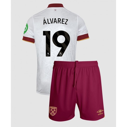 Fotballdrakt Barn West Ham United Edson Alvarez #19 Tredjedraktsett 2024-25 Kortermet (+ Korte bukser)